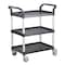 Vestil Commercial Cart, 43x20, 3Shelf, No Panels, Steel, 550 lb Load Capacity, 3 Shelves, 20.5 L, 43.25 W CSC-L - alternate 1